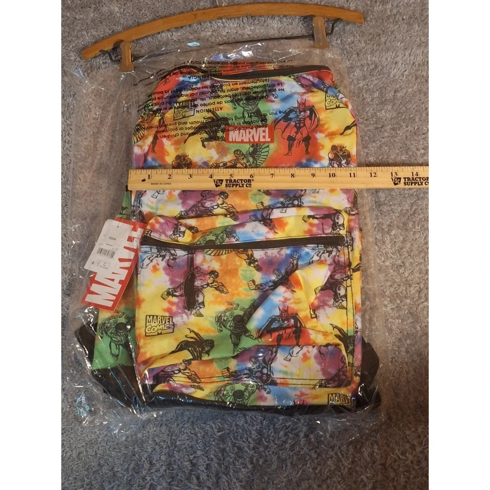 Marvel Comics Tie Dye Backpack All Over Print OSFA New Back to School Backpack